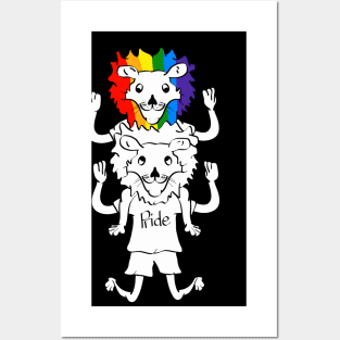 Gay Pride Lions Posters and Art